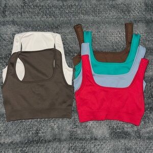 OQQ Ribbed Sports Bra